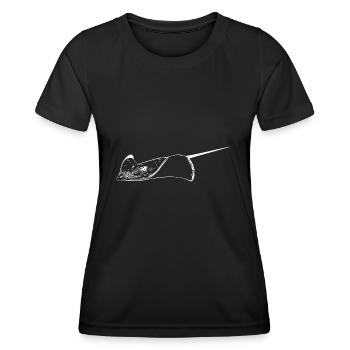 Stachelrochen im eleganten Flug - Frauen Funktions-T-Shirt - Schwarz - Vorne - AI Model Female 172 light (172cm)
