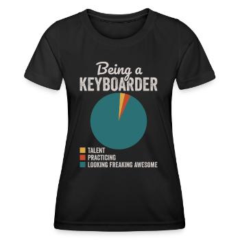 Being a Keyboarder Musician Keyboard Player - Women's Functional T-Shirt - black - Front - AI Model Female 172 light (172cm)