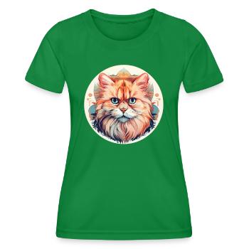 Perserkatze - Frauen Funktions-T-Shirt - Kelly Green - Vorne - AI Model Female 172 dark (172cm)