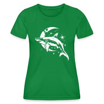 Hai Mond Sterne - Frauen Funktions-T-Shirt - Kelly Green - Vorne - AI Model Female 172 dark (172cm)