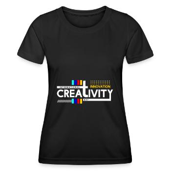 Créativité et innovation internationales 2 - T-shirt sport Femme - noir - Devant - AI Model Female 172 light (172cm)