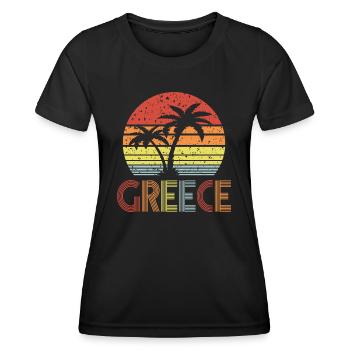 Greece - Frauen Funktions-T-Shirt - Schwarz - Vorne - AI Model Female 172 light (172cm)