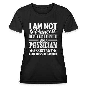 Physician Assistant Proud Physician Assistant - Women's Functional T-Shirt - black - Front - AI Model Female 172 light (172cm)