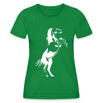 ÉTALON CHEVAUX MARES JUMENTS ÉTALONS MOTIF - T-shirt sport Femme - vert - Devant - AI Model Female 172 dark (172cm)