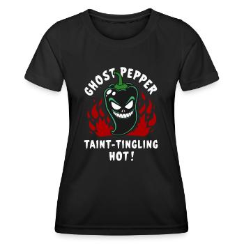 Ghost Pepper - Frauen Funktions-T-Shirt - Schwarz - Vorne - AI Model Female 172 light (172cm)