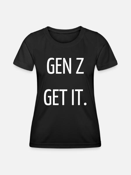 Gen Z get it - Women's Functional T-Shirt - black