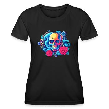 Skulls 'n' Roses - Hypnoeyes - T-shirt sport Femme - noir - Devant - AI Model Female 172 light (172cm)