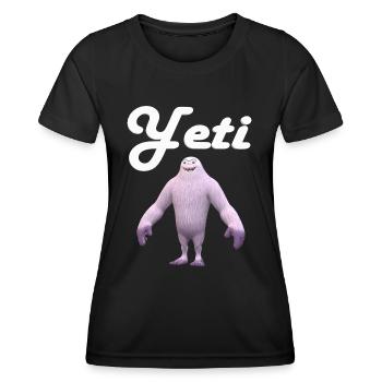 Yeti - T-shirt sport Femme - noir - Devant - AI Model Female 172 light (172cm)