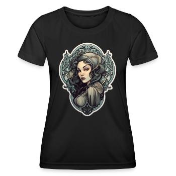Goth Girl Gothic Mystisch Mittelalter - Frauen Funktions-T-Shirt - Schwarz - Vorne - AI Model Female 172 light (172cm)