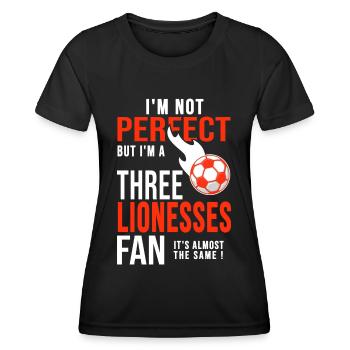 Frauenfußball Three Lionesses Fan - Frauen Funktions-T-Shirt - Schwarz - Vorne - AI Model Female 172 light (172cm)