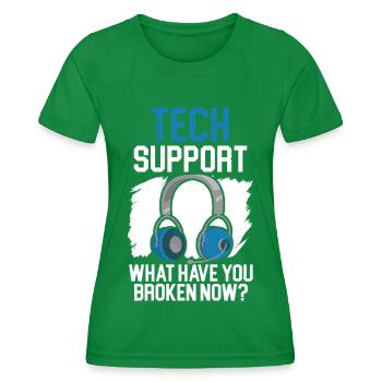 Si tout le reste échoue, redémarrez le support technique - T-shirt sport Femme - vert - Devant - AI Model Female 172 dark (172cm)