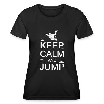 Fallschirm - Frauen Funktions-T-Shirt - Schwarz - Vorne - AI Model Female 172 light (172cm)