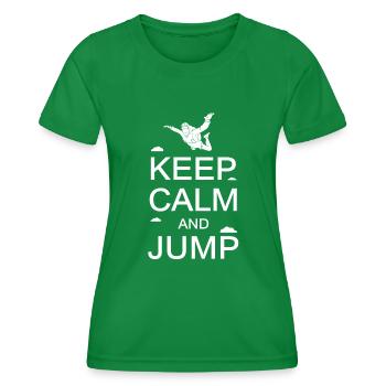 parachute - Women's Functional T-Shirt - kelly green - Front - AI Model Female 172 dark (172cm)