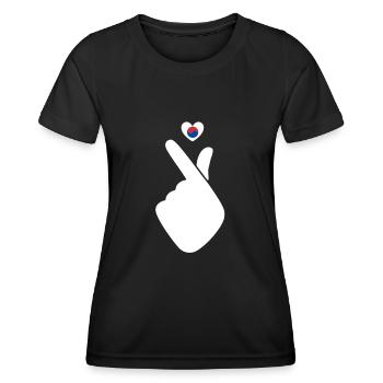South Korea - Women's Functional T-Shirt - black - Front - AI Model Female 172 light (172cm)