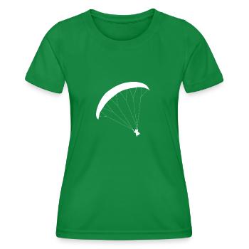 Gleitschirmfliegen Gleitschirm - Frauen Funktions-T-Shirt - Kelly Green - Vorne - AI Model Female 172 dark (172cm)