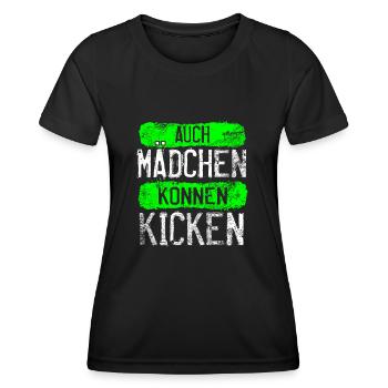 Lustiges Frauenfußball Mädchenpower - Frauen Funktions-T-Shirt - Schwarz - Vorne - AI Model Female 172 light (172cm)