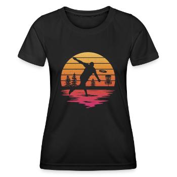 Disc Golf Disc Golfer Design Disc Golf - Women's Functional T-Shirt - black - Front - AI Model Female 172 light (172cm)