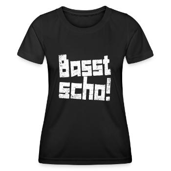 Basst Scho! Passt schon! Grunge Style - Frauen Funktions-T-Shirt - Schwarz - Vorne - AI Model Female 172 light (172cm)