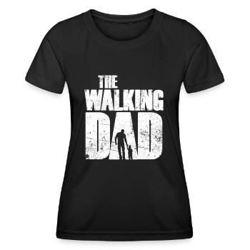 Le père de la marche et le fils - T-shirt sport Femme - noir - Devant - AI Model Female 172 light (172cm)