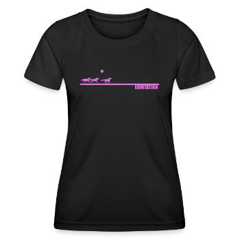 Horse riding Pink Sun - Women's Functional T-Shirt - black - Front - AI Model Female 172 light (172cm)