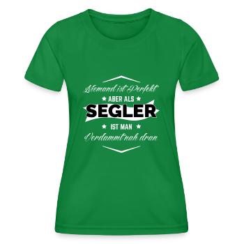SEGLER - Frauen Funktions-T-Shirt - Kelly Green - Vorne - AI Model Female 172 dark (172cm)