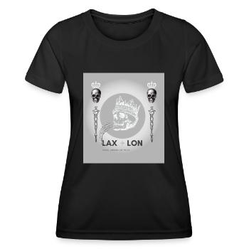 Reisender Skull in Silber - Frauen Funktions-T-Shirt - Schwarz - Vorne - AI Model Female 172 light (172cm)
