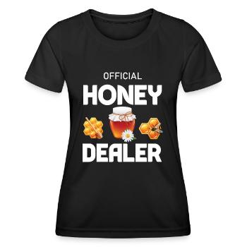 Official honey dealer gift for beekeeper humor - T-shirt sport Femme - noir - Devant - AI Model Female 172 light (172cm)