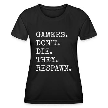 controler funny quote funny sayings play statement - Women's Functional T-Shirt - black - Front - AI Model Female 172 light (172cm)