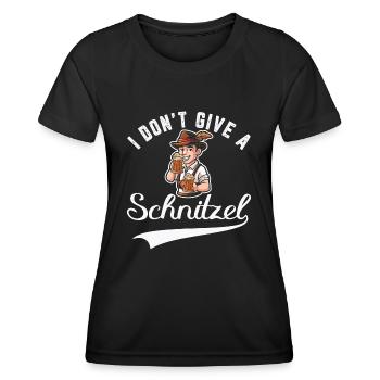 Je ne donne pas un Schnitzel - T-shirt sport Femme - noir - Devant - AI Model Female 172 light (172cm)