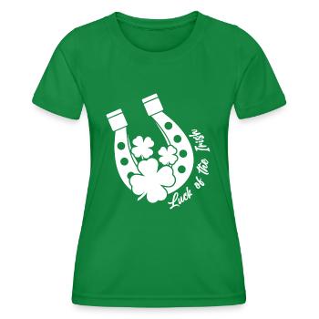 St. Patrick's Day - Women's Functional T-Shirt - kelly green - Front - AI Model Female 172 dark (172cm)