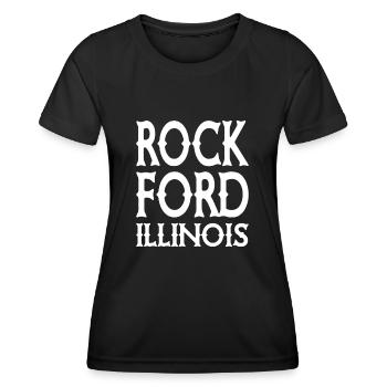 Rockford - Illinios - États-Unis États-Unis États-Unis - T-shirt sport Femme - noir - Devant - AI Model Female 172 light (172cm)