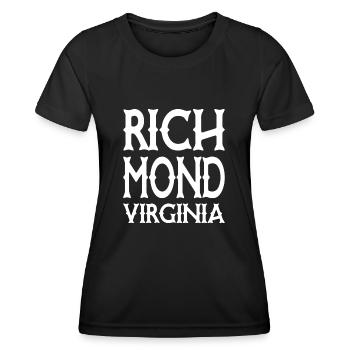 Richmond - Virginia - United States of America USA - Women's Functional T-Shirt - black - Front - AI Model Female 172 light (172cm)