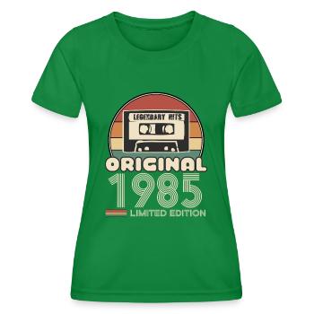 1985 - Frauen Funktions-T-Shirt - Kelly Green - Vorne - AI Model Female 172 dark (172cm)