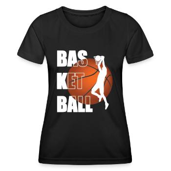 basketball basketball player basketball player - Women's Functional T-Shirt - black - Front - AI Model Female 172 light (172cm)