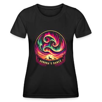 Vie nocturne animée - T-shirt sport Femme - noir - Devant - AI Model Female 172 light (172cm)