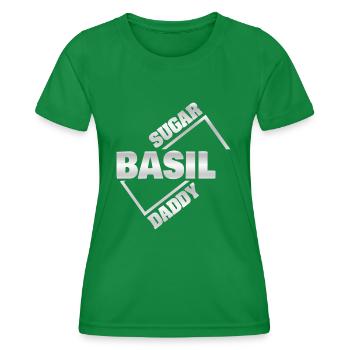 Basil als Sugardaddy - Frauen Funktions-T-Shirt - Kelly Green - Vorne - AI Model Female 172 dark (172cm)