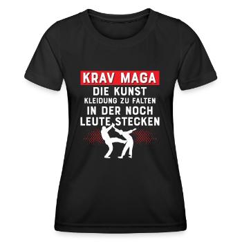 Krav Maga Martial Arts Self Defense - Women's Functional T-Shirt - black - Front - AI Model Female 172 light (172cm)