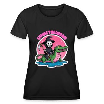 Vivre le rêve - T-shirt sport Femme - noir - Devant - AI Model Female 172 light (172cm)