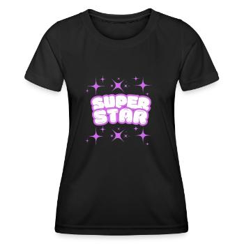 SUPER STAR - Women's Functional T-Shirt - black - Front - AI Model Female 172 light (172cm)