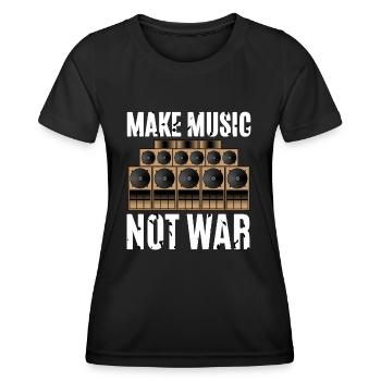 Faites de la musique, pas la guerre - T-shirt sport Femme - noir - Devant - AI Model Female 172 light (172cm)