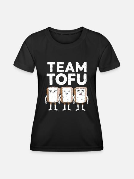 Tofu Lustiges - Frauen Funktions-T-Shirt - Schwarz