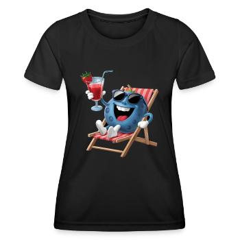 Blueberry - Frauen Funktions-T-Shirt - Schwarz - Vorne - AI Model Female 172 light (172cm)