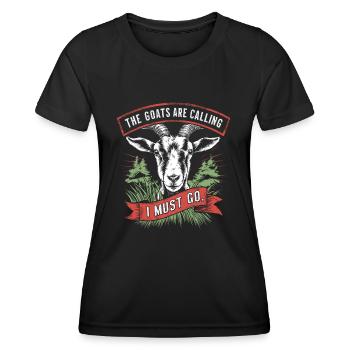 The goats are calling, I have to go - Women's Functional T-Shirt - black - Front - AI Model Female 172 light (172cm)
