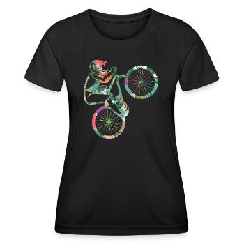 Mountain Bike Fahrrad Mädchen Mountainbike - Frauen Funktions-T-Shirt - Schwarz - Vorne - AI Model Female 172 light (172cm)