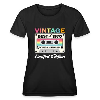 Best of 1970 - zum 54. Geburtstag Limited Edition - Frauen Funktions-T-Shirt - Schwarz - Vorne - AI Model Female 172 light (172cm)