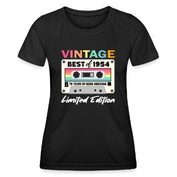 Best of 1954 - zum 70. Geburtstag Limited Edition - Frauen Funktions-T-Shirt - Schwarz - Vorne - AI Model Female 172 light (172cm)