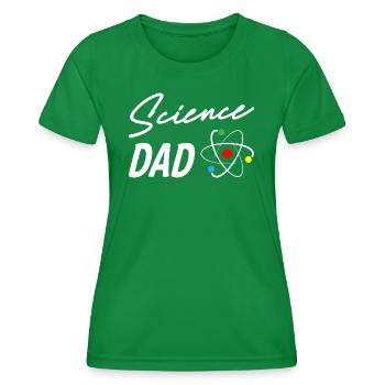 Papa scientifique - T-shirt sport Femme - vert - Devant - AI Model Female 172 dark (172cm)