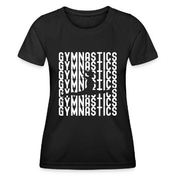 Gymnastique Acrobaties Cheerleading Gymnaste Gymnastique au sol - T-shirt sport Femme - noir - Devant - AI Model Female 172 light (172cm)