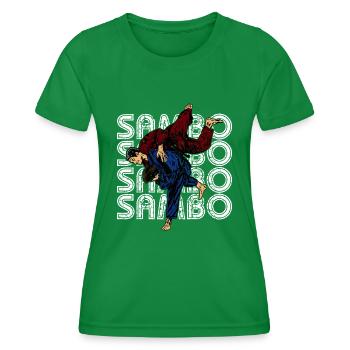 Sambo Autodéfense URSS Arts martiaux - T-shirt sport Femme - vert - Devant - AI Model Female 172 dark (172cm)