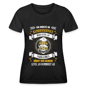 Kundenservice Kundendienst Job böse Sarkasmus - Frauen Funktions-T-Shirt - Schwarz - Vorne - AI Model Female 172 light (172cm)